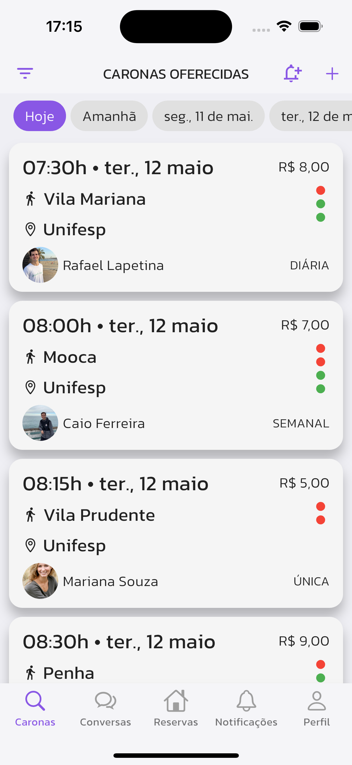 UniRide app